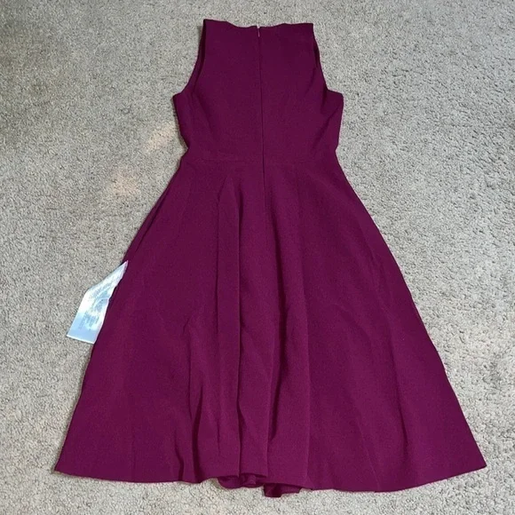 catalina crepe v-neck sleeveless a-line dress Catalina Dress – Dress the Population main image 1